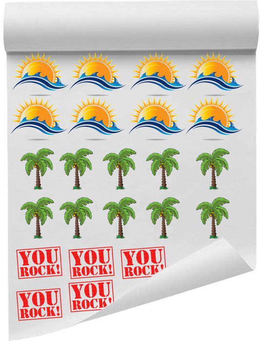Paradise UV Stickers